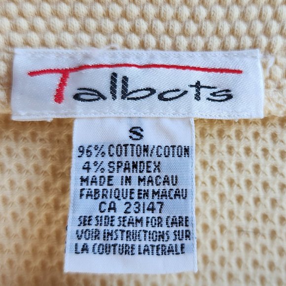 Talbots Yellow Button Down Cardigan Size Small - Picture 8 of 14